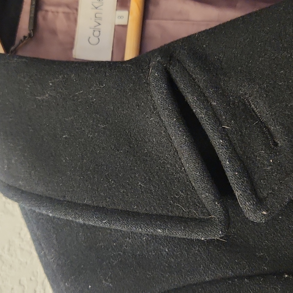 Calvin Klein Black Pea Coat - Picture 12 of 12